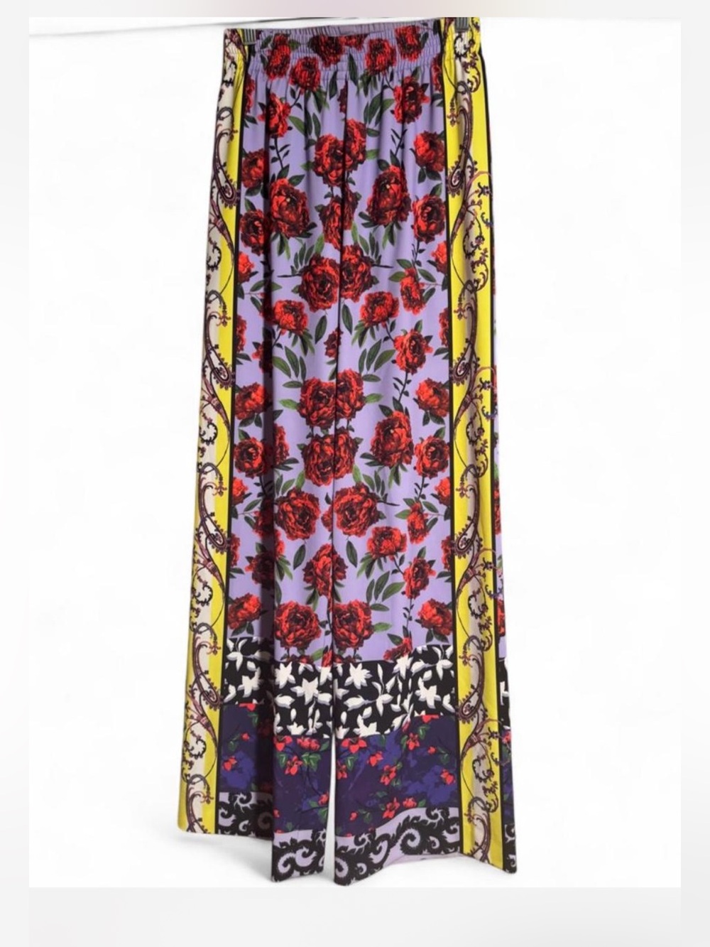 Alice + Olivia Stacey Bennet
Multicolor Rose Print Mix Pattern Wide Leg Pants -S